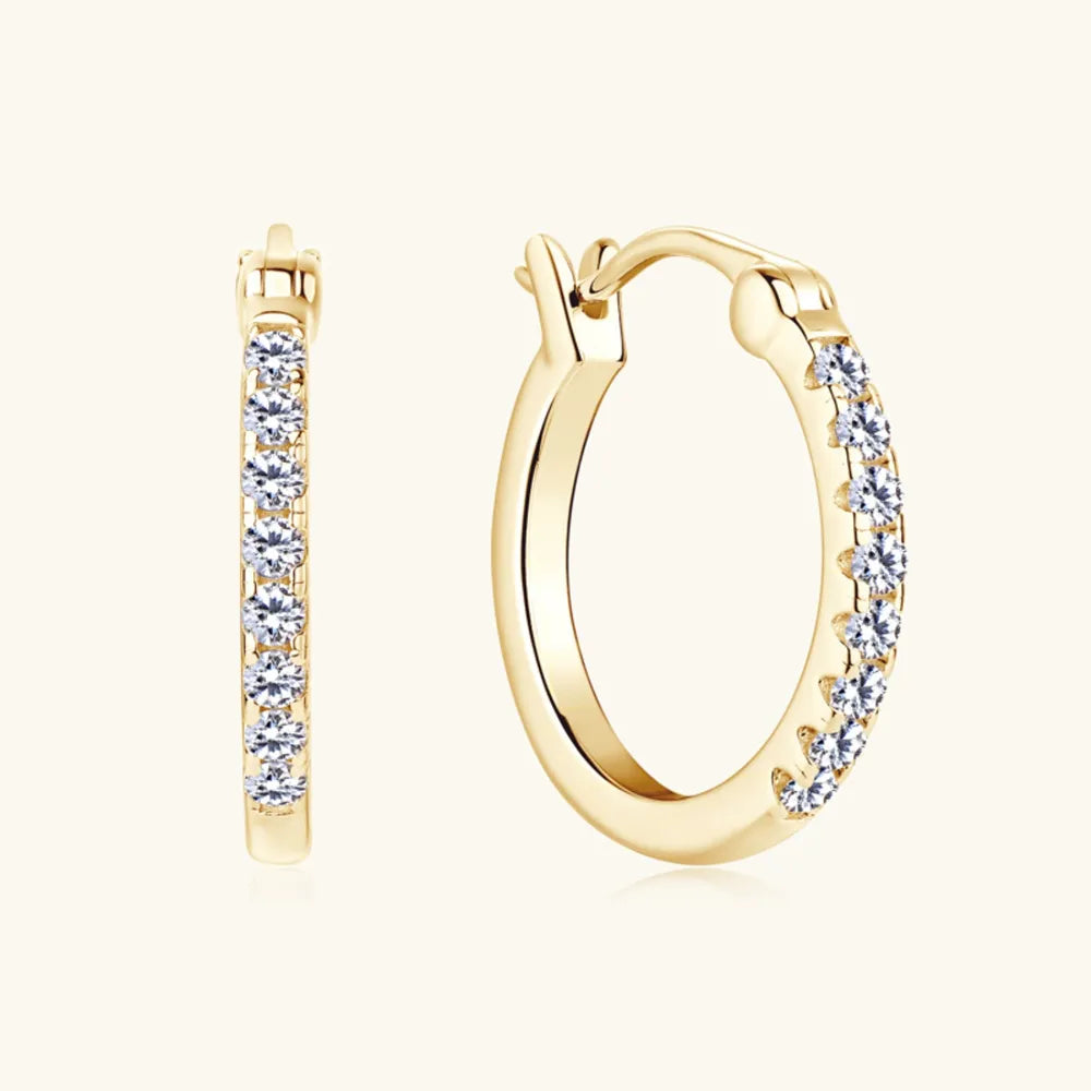Huggies moissanite, argent 925