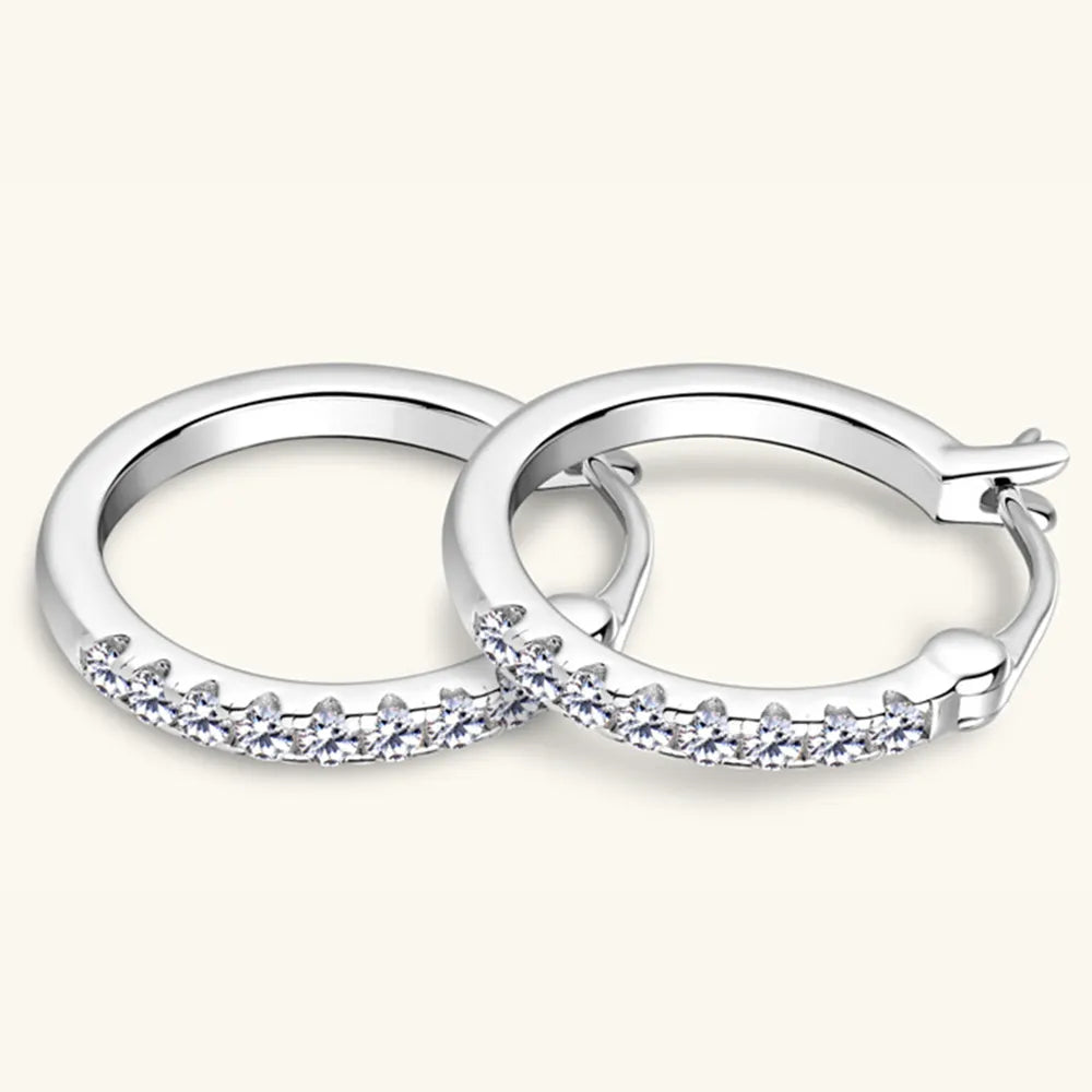 Huggies moissanite, argent 925