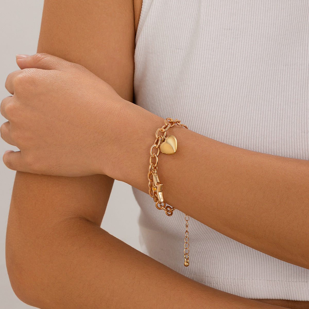 Bracelet ajouré pentagramme et cœur, été