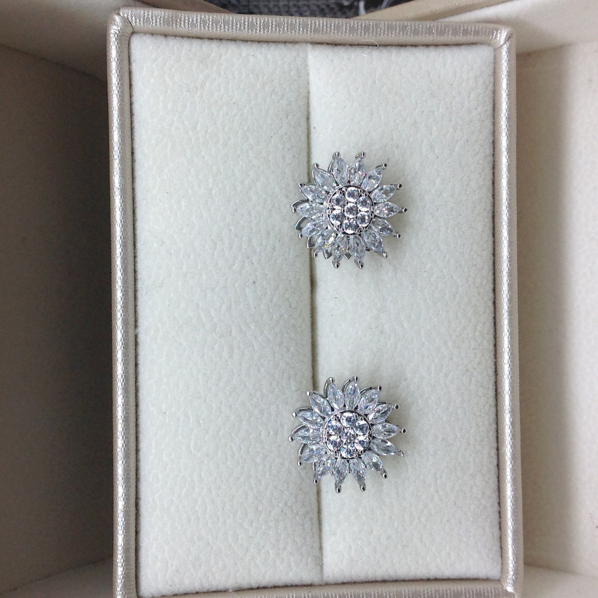 Set de bagues tournesol rotatives, zircon