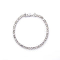 Bracelet zircon serti griffe, acier titane