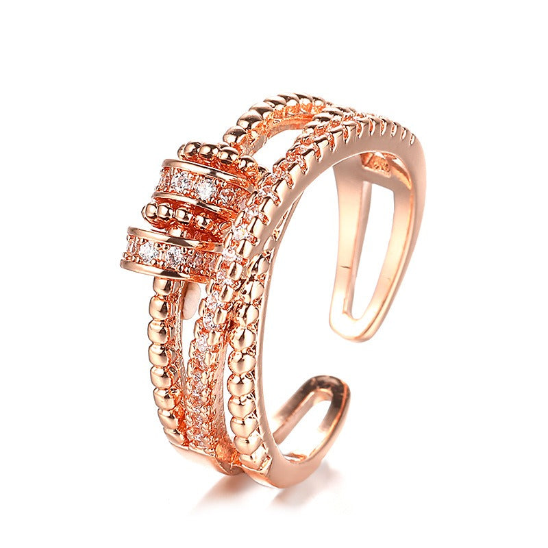 Bague anti-stress flexible multi-anneaux