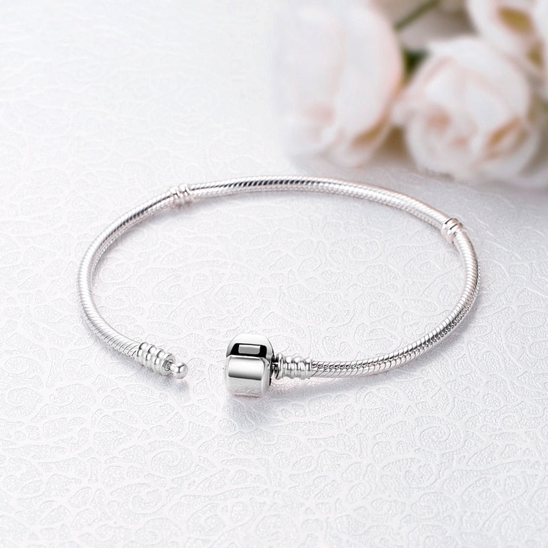 Bracelet chaîne serpent à boucle, plaqué