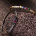 Bracelet zircon coloré serti, cuivre