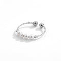 Bague perle rétro, argent