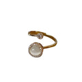 Bague ouverte rotative œil de chat