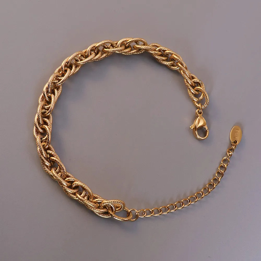 Bracelet chaîne, acier titane