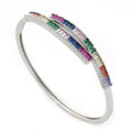 Bracelet zircon coloré, plaqué or