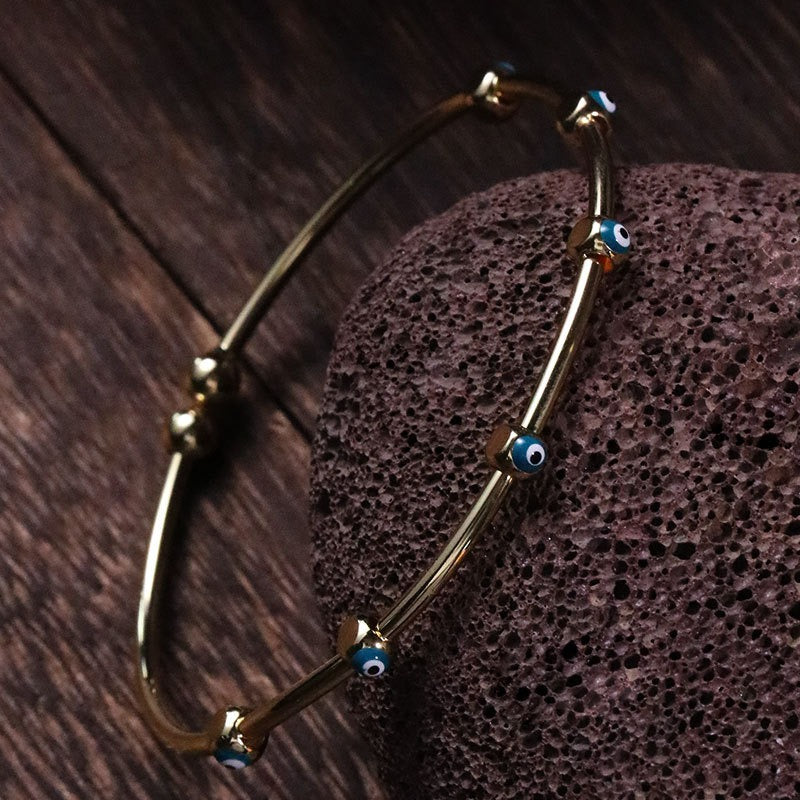 Bracelet œil protecteur fin, style hip-hop