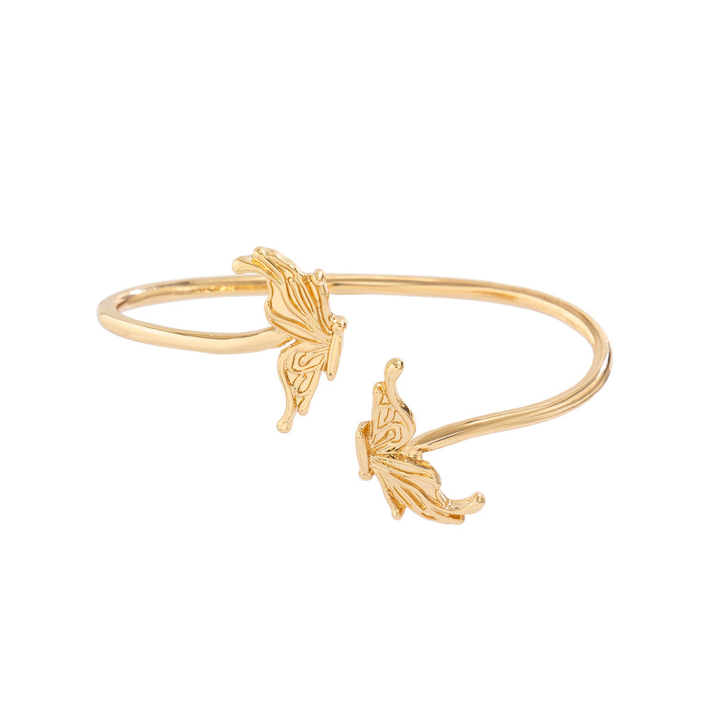 Bracelet ajustable croix papillon, style épuré