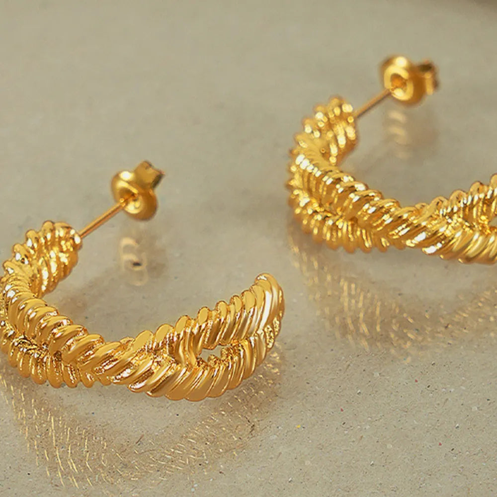 Puces d'oreilles géométriques, acier titane