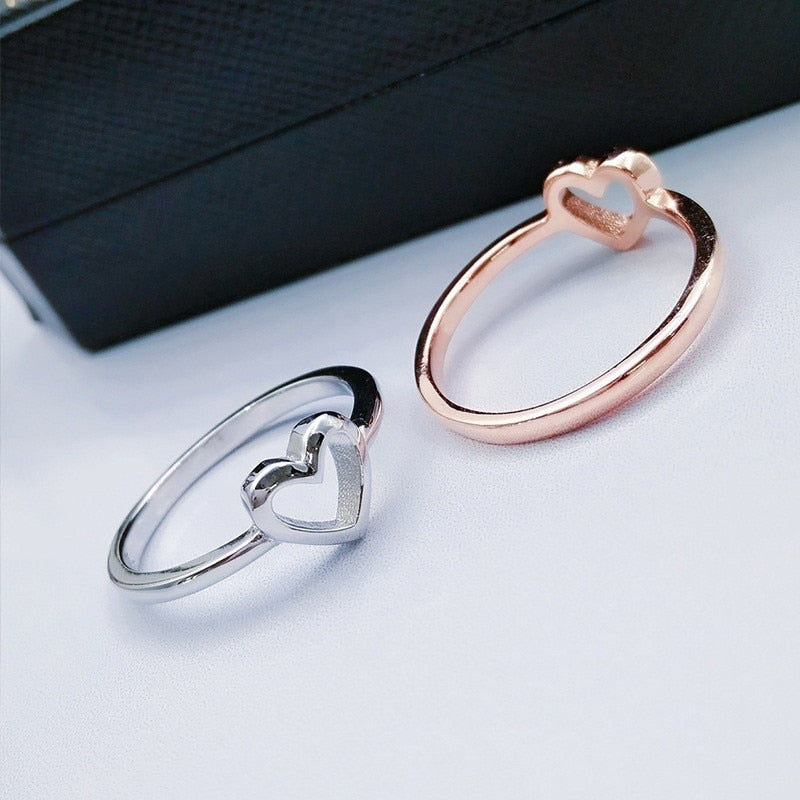 Bague de mariage cœur, or rose