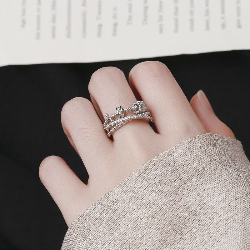 Bague anti-stress flexible multi-anneaux