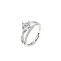 Bague cœur éternel zircon
