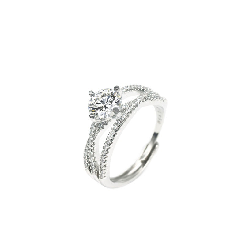 Bague cœur éternel zircon