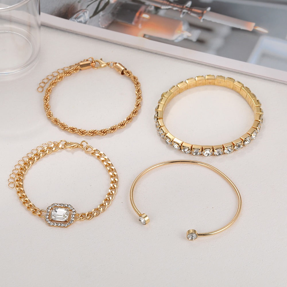 Set de 4 bracelets zircon intégral