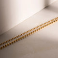 Collier de perles, plaqué or 18 carats
