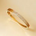 Bracelet minimaliste zircon, plaqué or