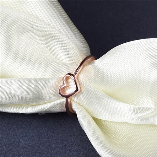 Bague de mariage cœur, or rose
