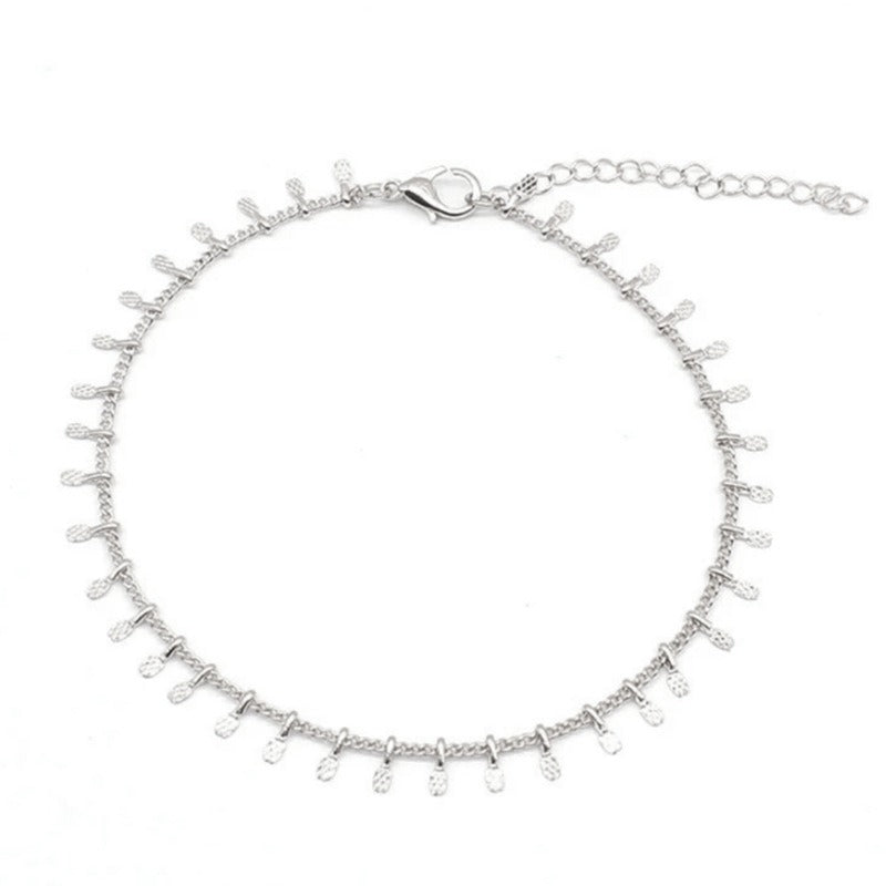 Bracelet de cheville pendentif estival, cuivre