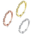 Bague zircon simple, style européen