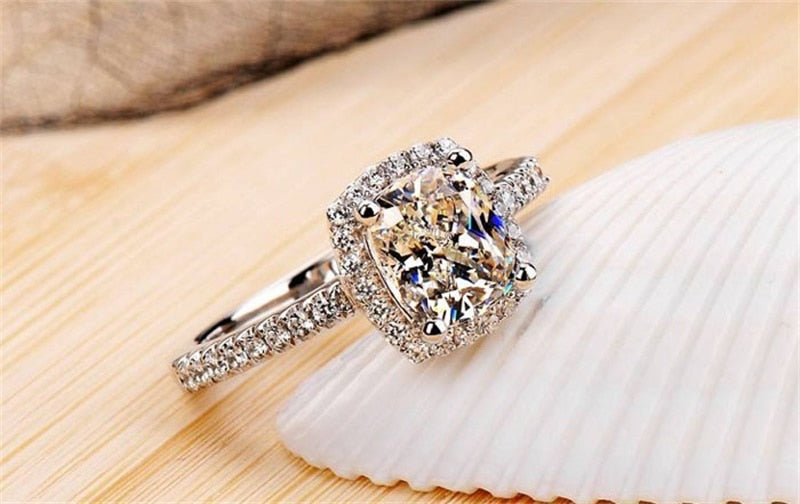 Bague de fiançailles zircon