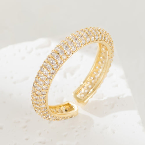 Bague de mariage ouverte, plaquée or