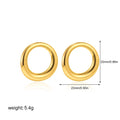 Boucles d'oreilles pendantes géométriques plaquées or, waterproof
