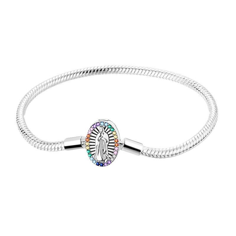 Bracelet pendentif main et œil, argent 925