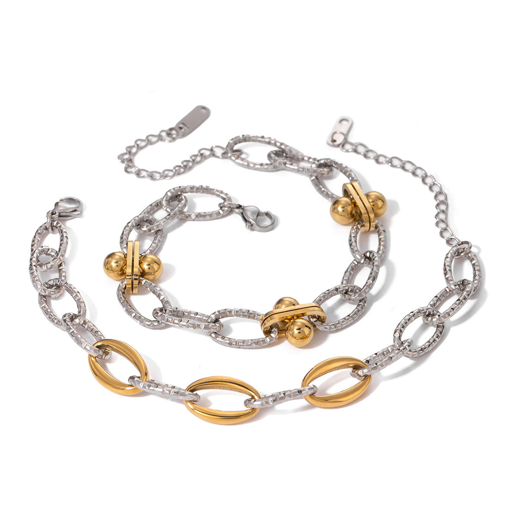 Bracelet plaqué or 18 carats, acier inoxydable