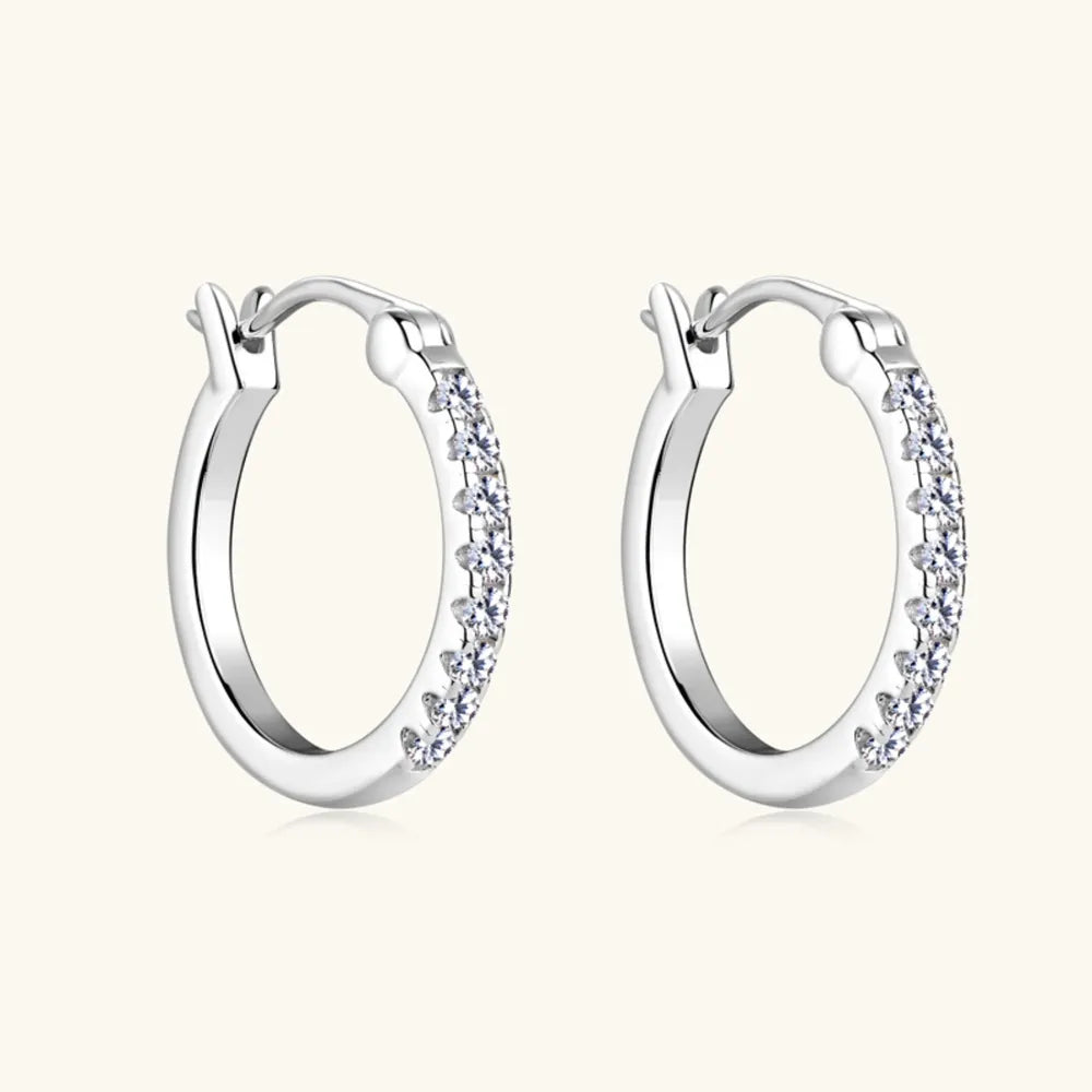 Huggies moissanite, argent 925