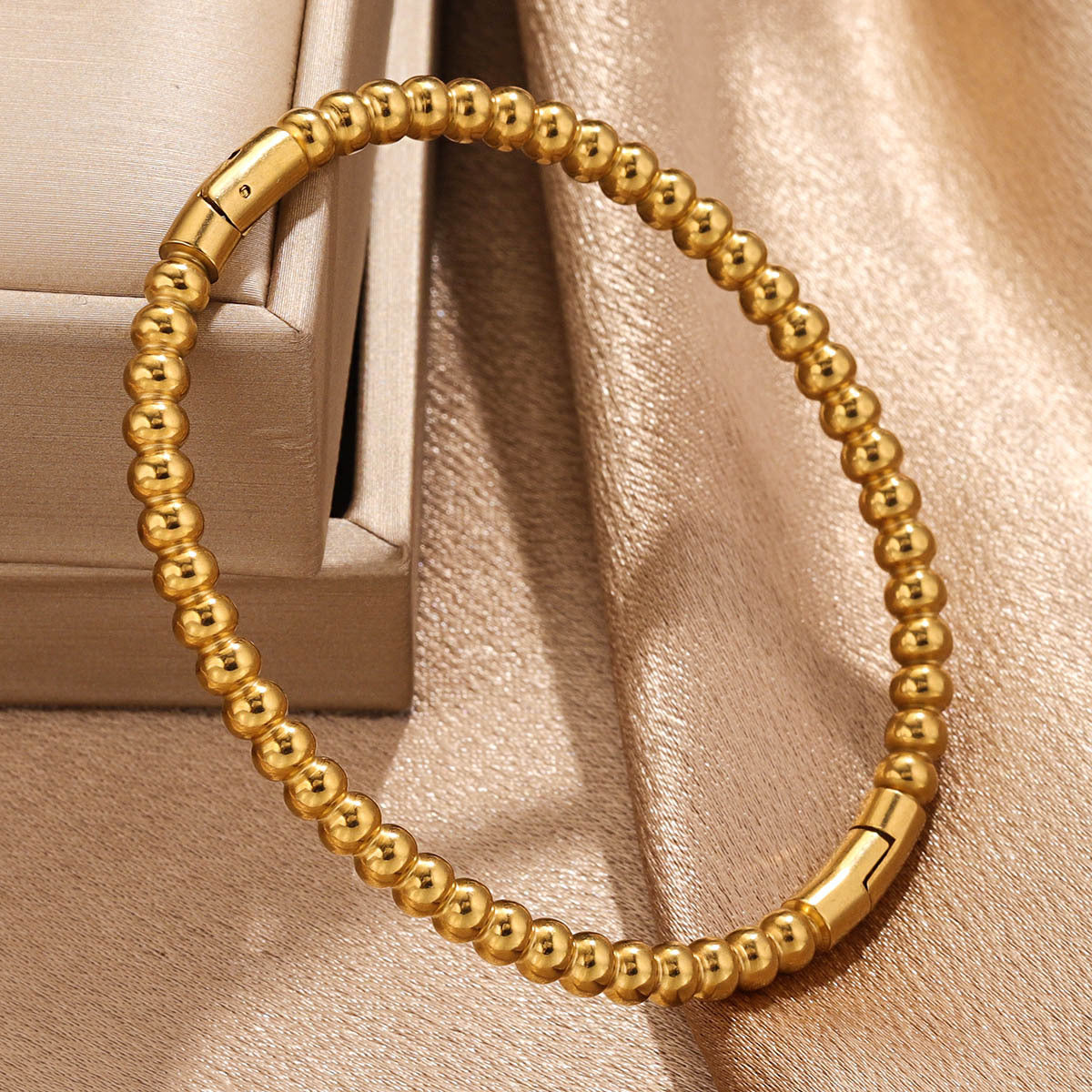 Bracelet bambou, acier titane