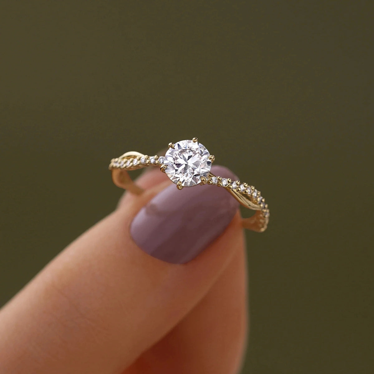 Bague vague tressée zircon, argent 925