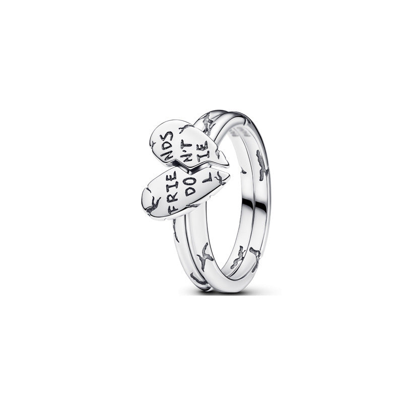 Bague nœud étoilé pavé, argent 925