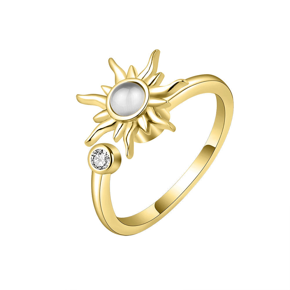 Bague tournesol rotative anti-stress