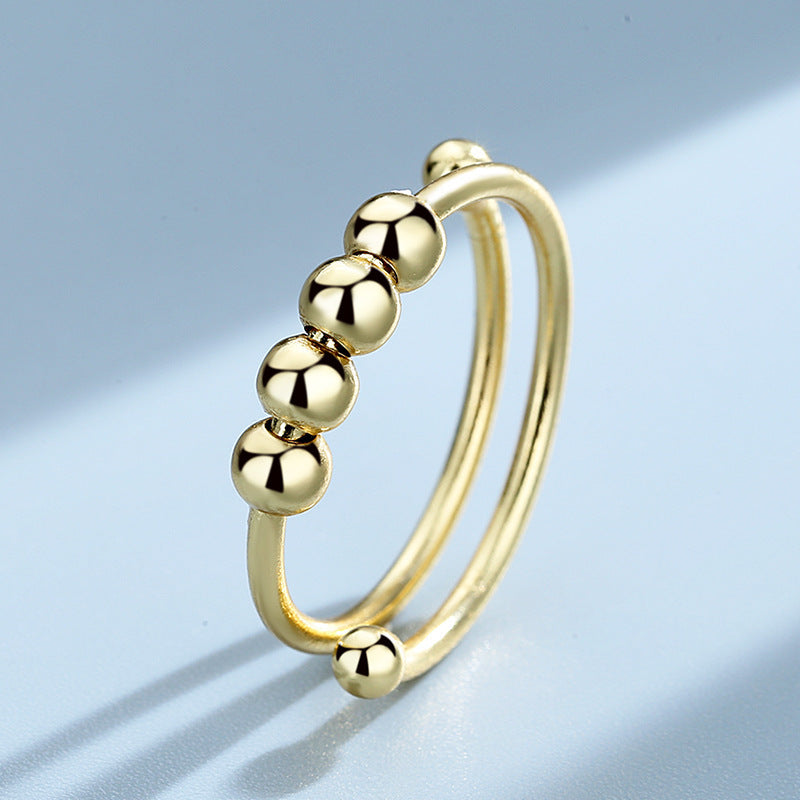 Bague/bracelet anti-stress à perles géométriques