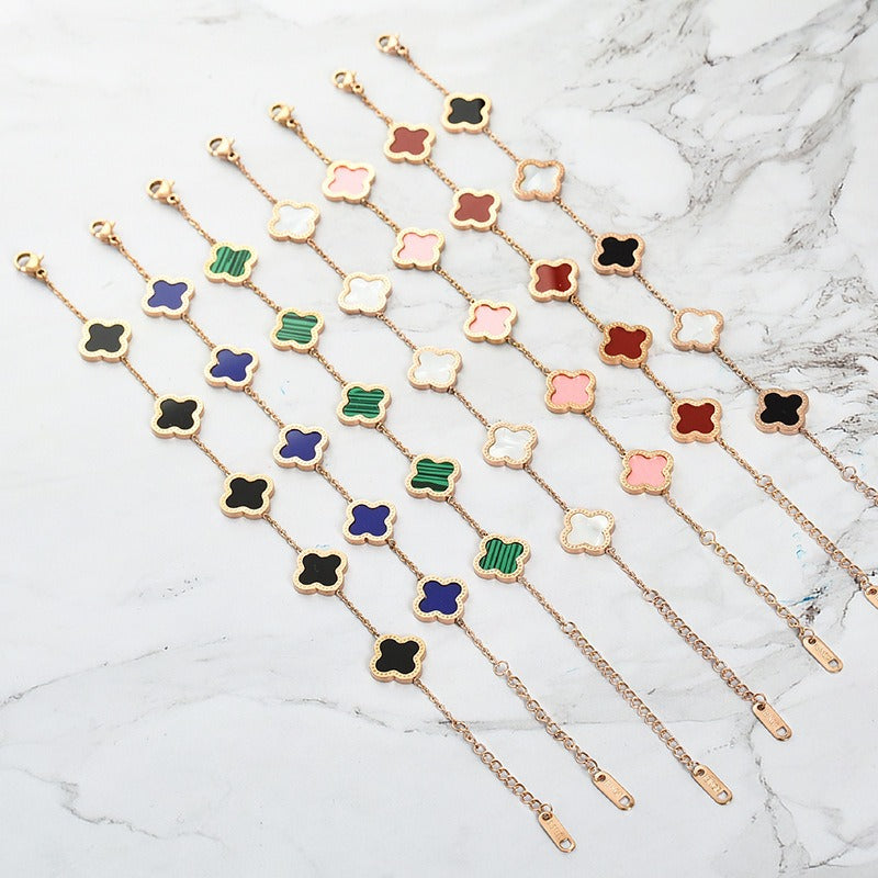 Bracelet trèfle porte-bonheur