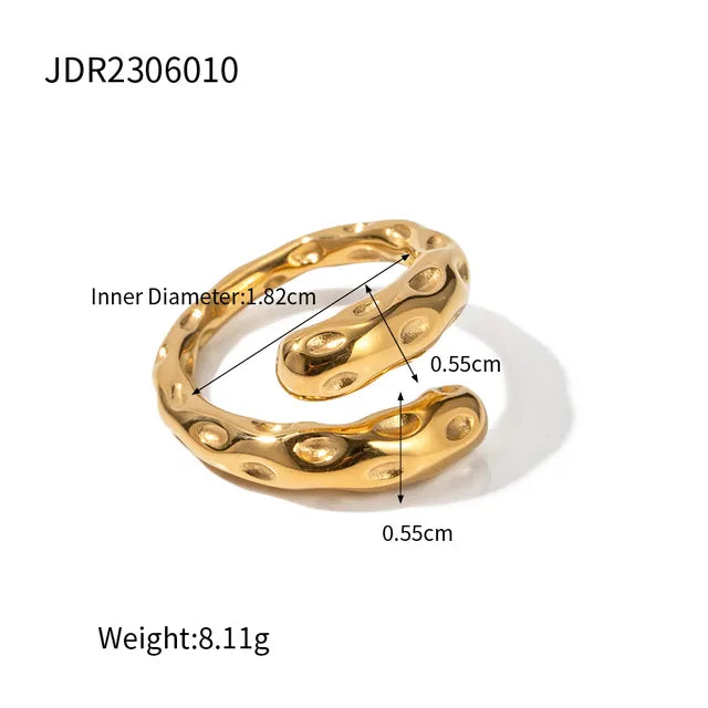 Bague statement asymétrique contemporaine