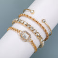 Set de 4 bracelets zircon intégral