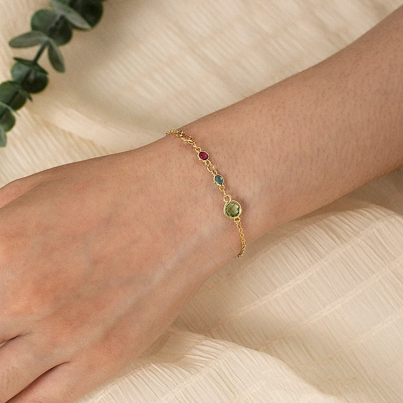 Bracelet pierre de naissance, cristaux