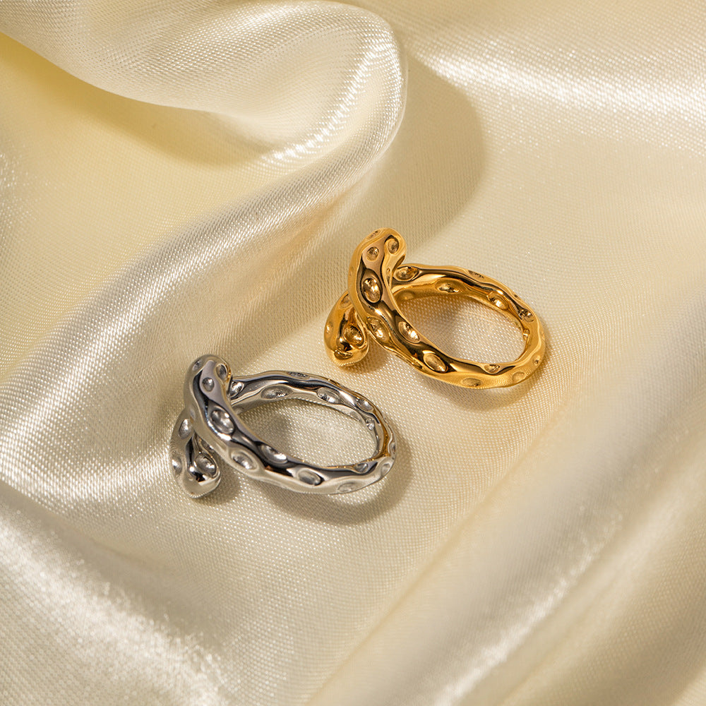 Bague statement asymétrique contemporaine