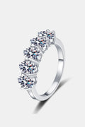 Bague moissanite 2,5 carats, argent 925