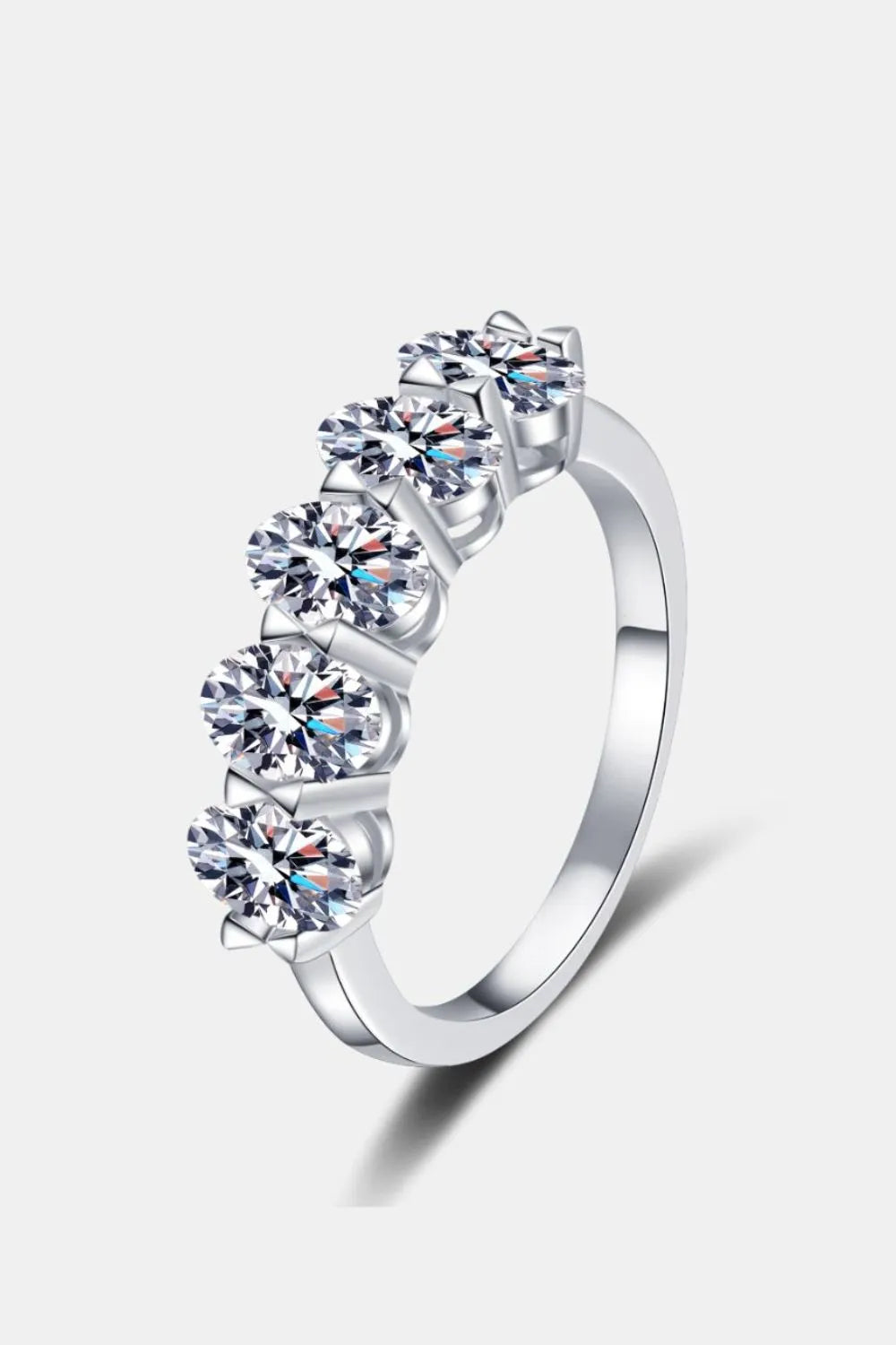 Bague moissanite 2,5 carats, argent 925
