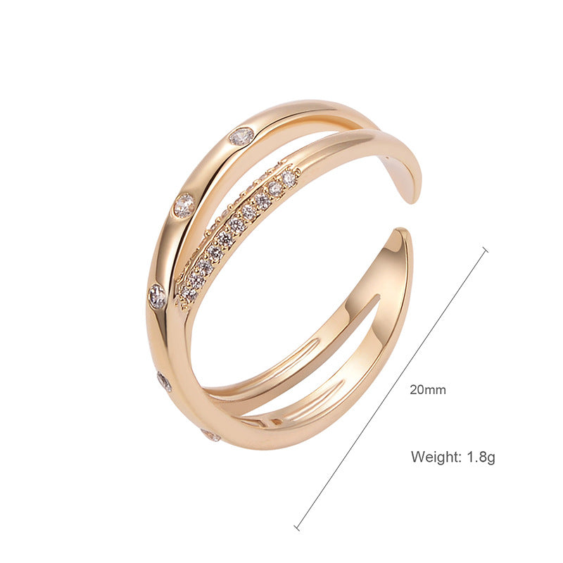 Bague ronde rétro, design épuré