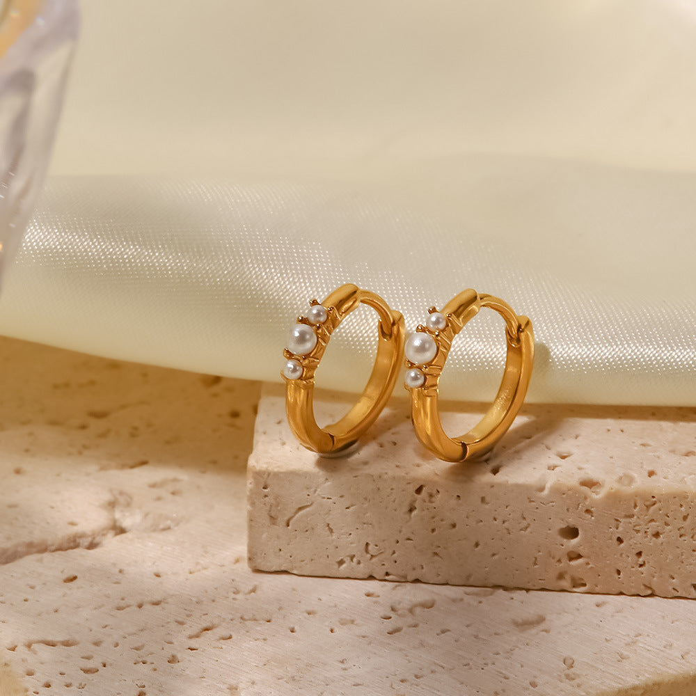 Boucles d'oreilles rondes tendance, style polyvalent