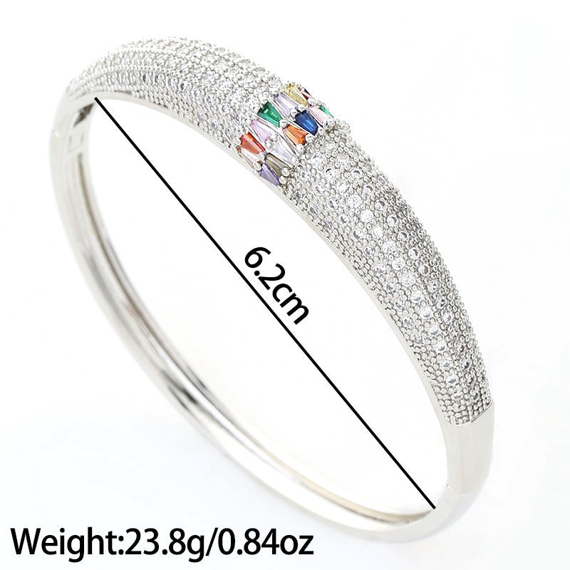 Bracelet zircon plaqué inaltérable, cuivre