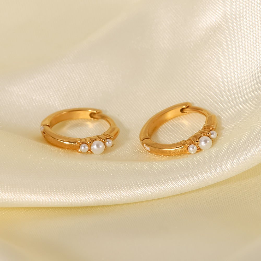 Boucles d'oreilles rondes tendance, style polyvalent