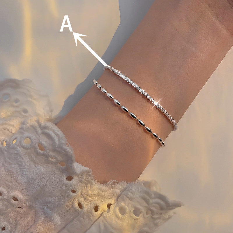 Bracelet gypsophile scintillant, argent 925