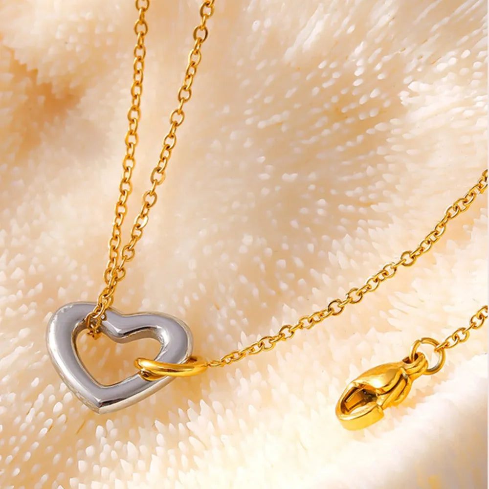 Bracelet cœur, plaqué or 18 carats fin