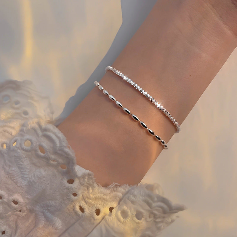 Bracelet gypsophile scintillant, argent 925